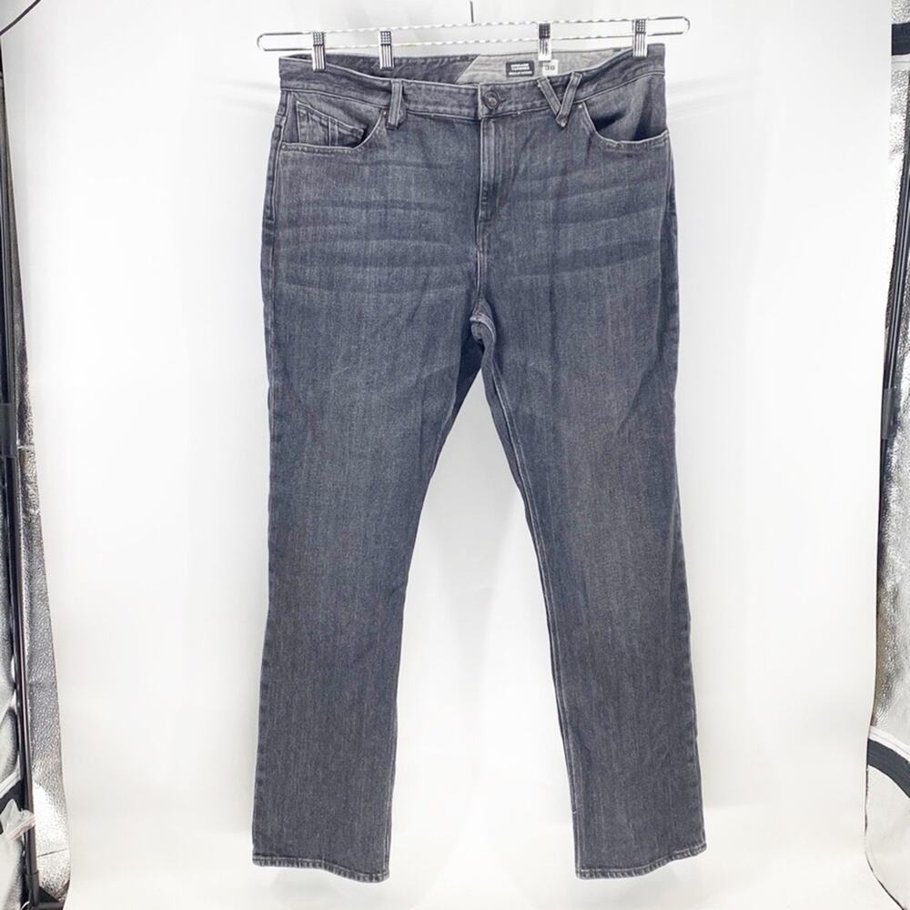 Volcom grey Kinkade regular tapered leg jeans skater 38x34 gray black